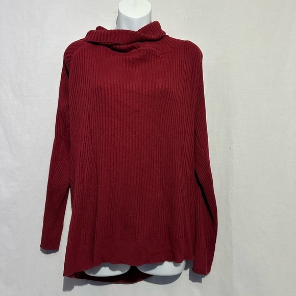 Lane Bryant Sweaters - Lane Bryant Maroon Cowl Neck Sweater Women’s Size 22